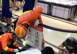 Çin'de yaşanan feci kazada güvenlik grevlisinin dikkati faciayı önledi